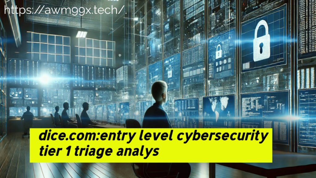 dice.com:entry level cybersecurity tier 1 triage analys